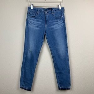 AG Stevie Ankle Released Hem Blue Jeans Size 31